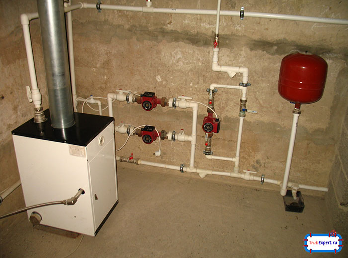 Отопительная система в подвале