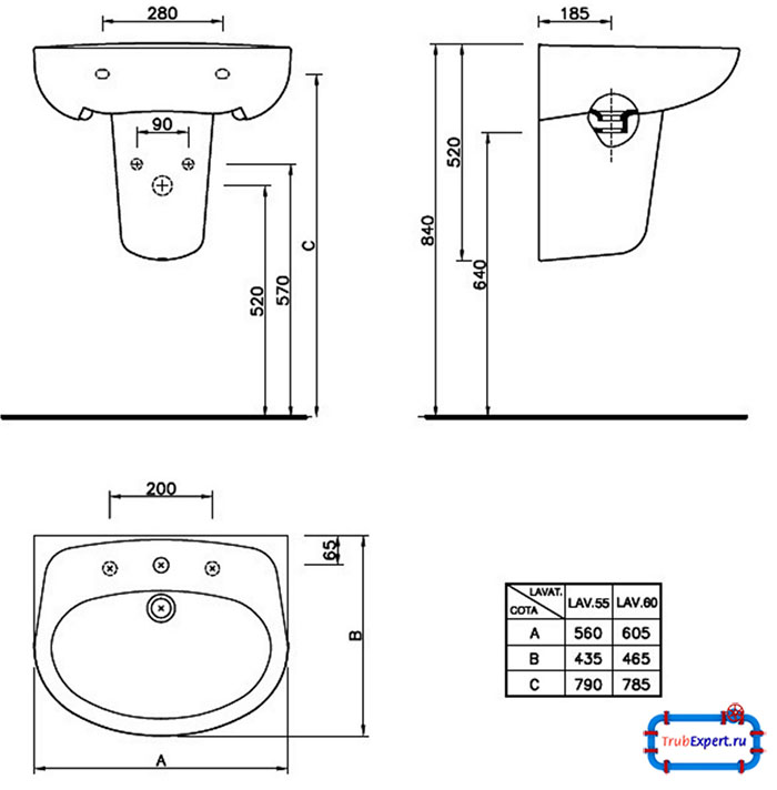 Схема крепления