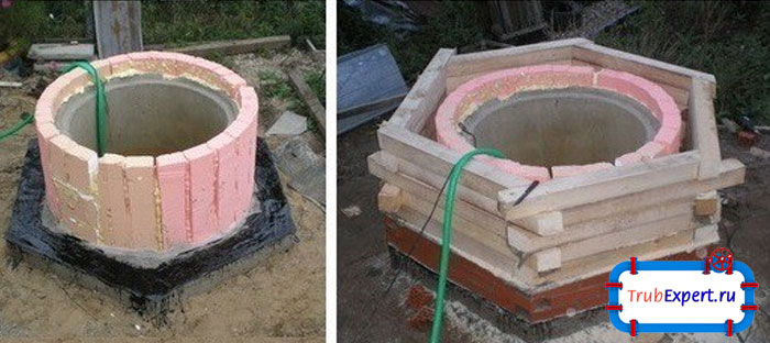 Пенополистирол хорошо сберигает тепло и защищает колодцы от замерзаний зимой