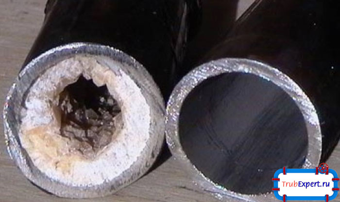 Если продолжительное время не проводится ремонт инженерных коммуникаций, то ржавчина, соль, грязь оседают на внутренних стенках , уменьшая диаметр труб