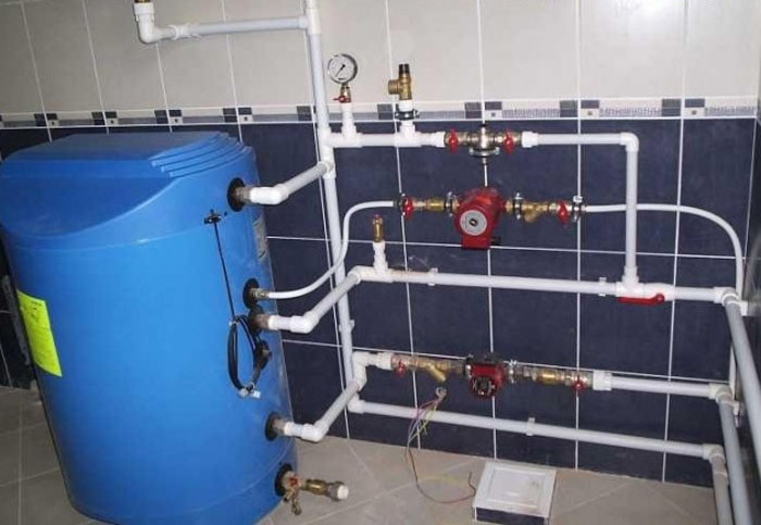 Монтаж участка полипропиленового водопровода