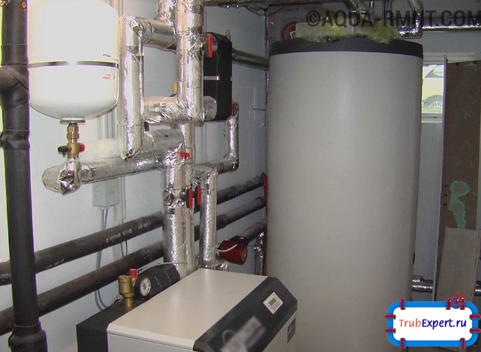 Объемный водонагревательный котел можно использовать для автономной системы отопления гаража